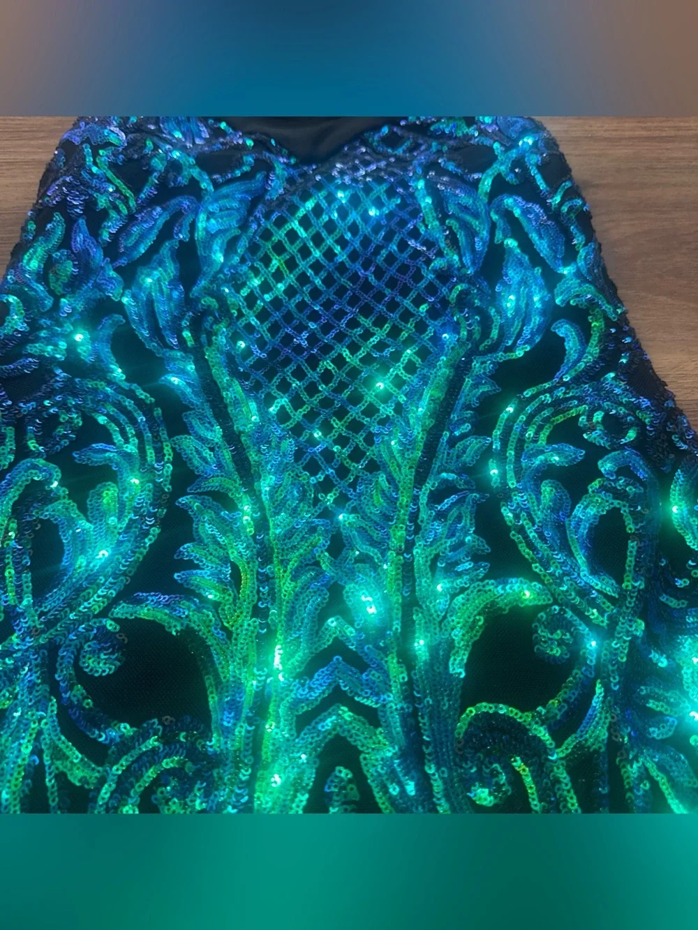 Revolution Dancewear Sequin Dress, Size LC 12-14